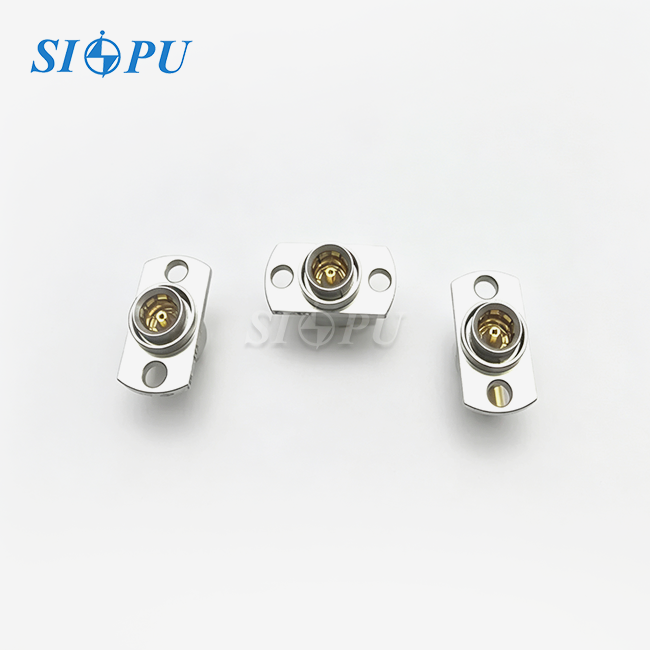 SBMA Female Right-Angle Flange Mount Connector